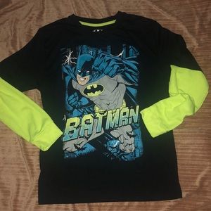 Fits small. Young teen. Bright green long sleeve
